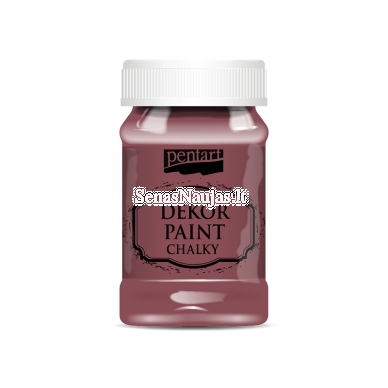 Vintage chalky paint, burgundy red color