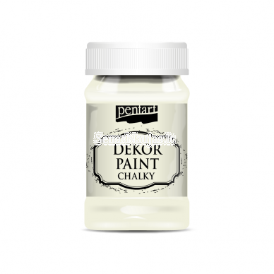 Vintage chalky paint, cream white color