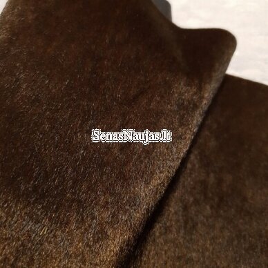Glossy fabric for mini teddy bears, dark brown color (112)