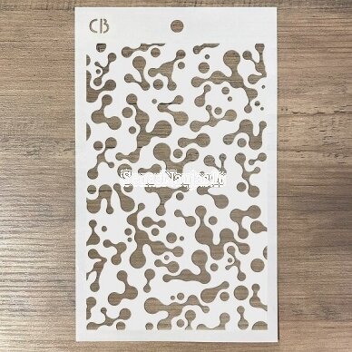 Reusable plastic stencil ABSTRACT DOTS