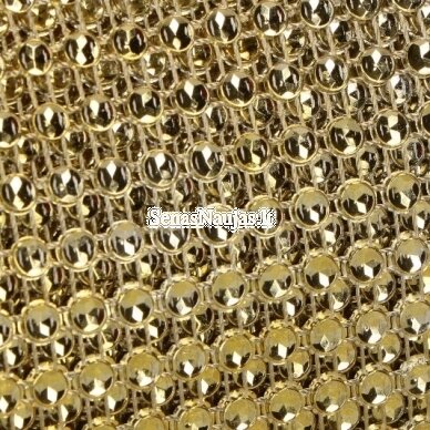 Decorative ribbon with plastic eyes, gold color 1