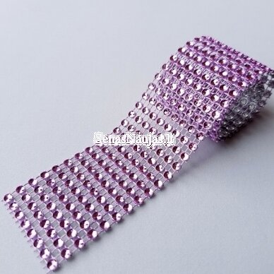 Decorative ribbon with plastic eyes, light fuchsia color 5