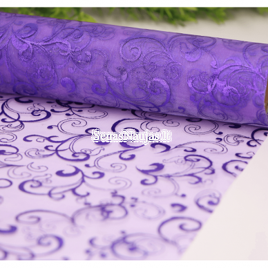 Organza fabric, violet color