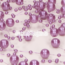 Dirbtinių perlų girlianda, violetinė spalva