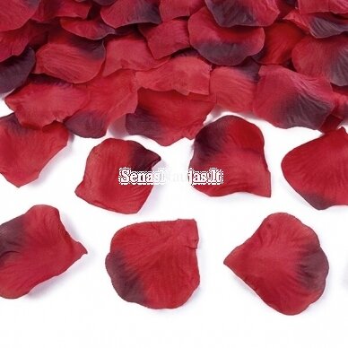Artificial rose petals, red color