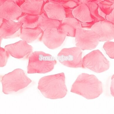 Dirbtiniai rožių žiedlapiai, rožinė spalva