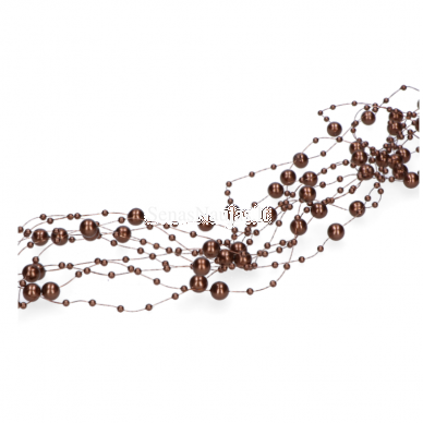 Artificial pearl garlands, dark brown color 1