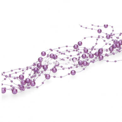 Dirbtinių perlų girlianda, violetinė spalva 1
