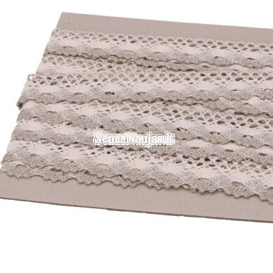 Two colors cotton lace, ivory and grey colors 1