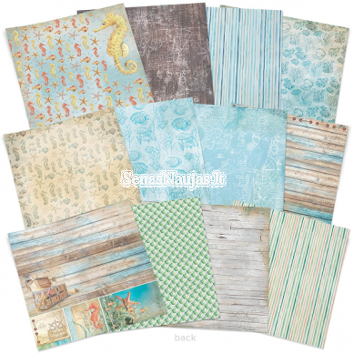Double sided scrapbooking paper UNDERWATER 1
