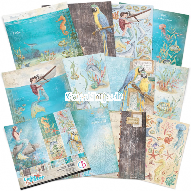 Double sided scrapbooking paper UNDERWATER 2