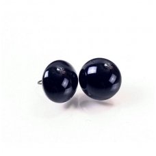 Shiny black glass eyes with a loop on the back, 1 pair