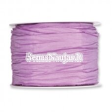 Pleated taffeta ribbon-fabric, rose color