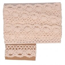 Crochet cotton lace, cream color