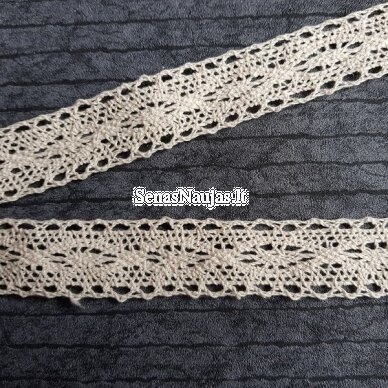 Crochet cotton lace, cream color 1