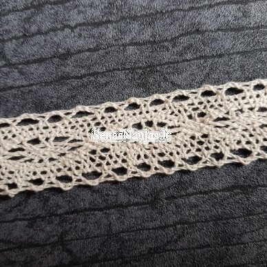 Crochet cotton lace, cream color 3