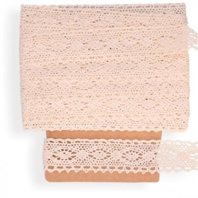 Crochet cotton lace, cream color