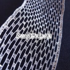 Elastic mesh ribbon, silver color