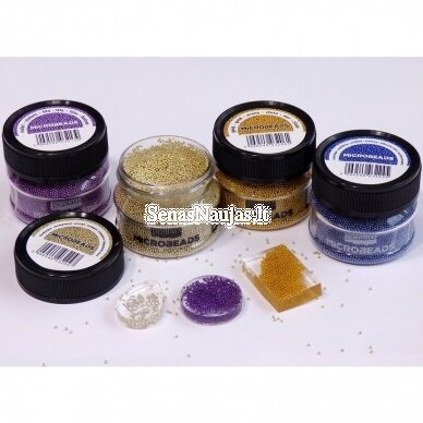 Glass microbeads, gold color 3