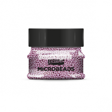 Glass microbeads, pink color