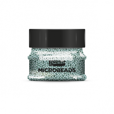Glass microbeads, mint color