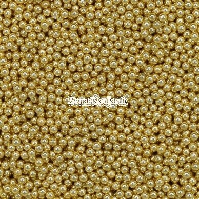 Glass microbeads, gold color 1