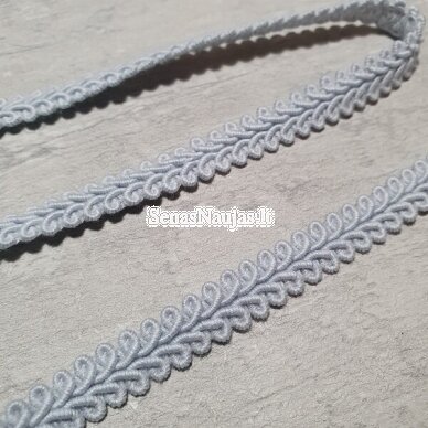 Mat cotton braid, light grey color