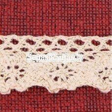 Cream lace with golden color yarn