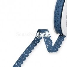 Blue color crochet lace