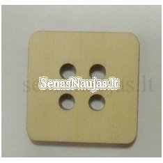 Unfinished wooden button, 1 piece
