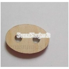 Unfinished wooden button, 1 piece