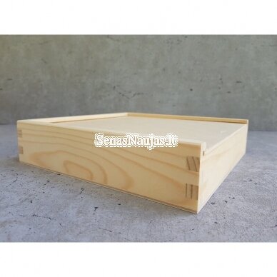 Unfinished wooden box for pictures 1