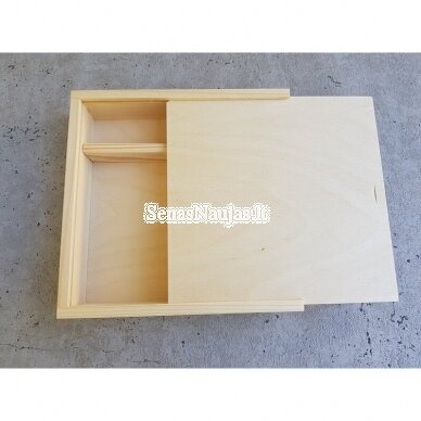 Unfinished wooden box for pictures