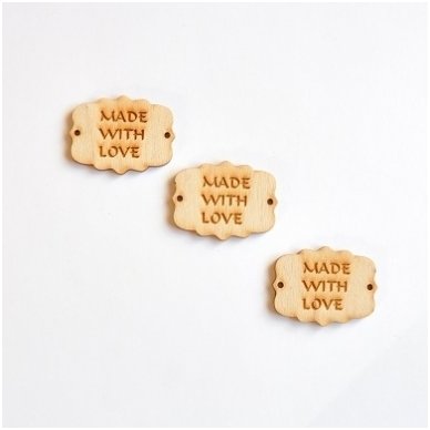 Wooden tag, 1 piece
