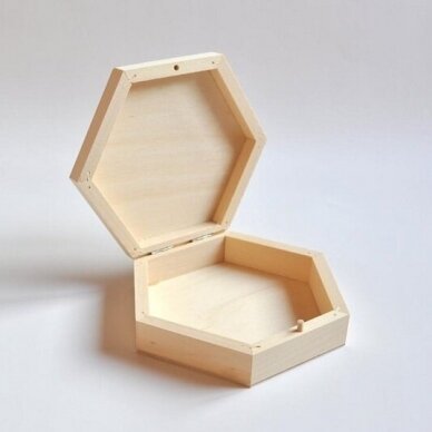 Unfinished wooden box  (mini), 1 piece 4