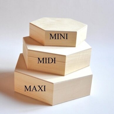Unfinished wooden box  (mini), 1 piece