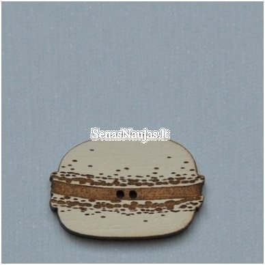 Wooden button, 1 pcs. MACARONS