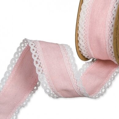 Cotton ribbon with lace