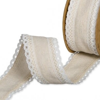 Cotton ribbon with lace