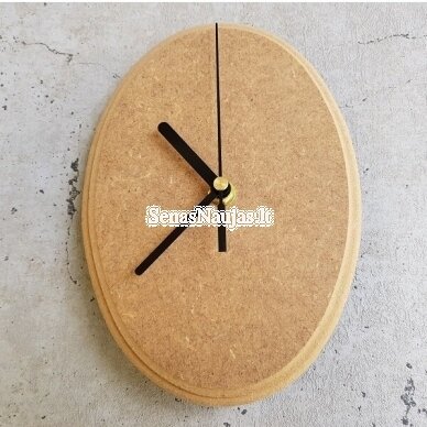 Oval MDF clock with mechanism