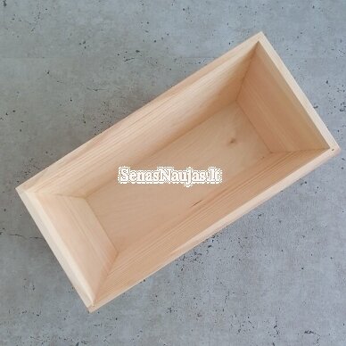 Unfinished wood flower pot/tray 1