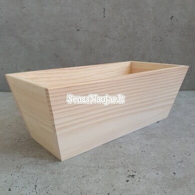 Unfinished wood flower pot/tray