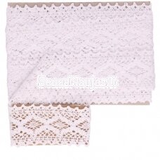 Crochet cotton lace, white color