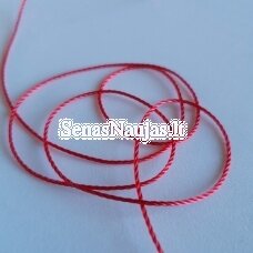 Thin twisted cord, red color