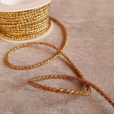 Decorative metallic string, gold color