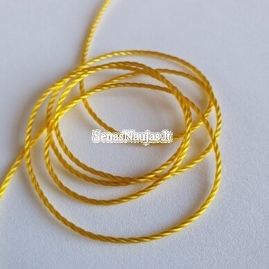 Thin twisted cord, yellow color
