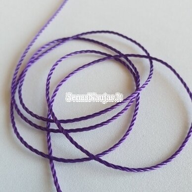Thin twisted cord, violet color