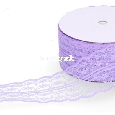 Thin elegant lace, light violet color
