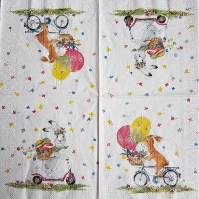 Paper napkin EASTER RIDE, 1 piece 2