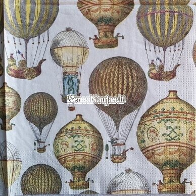 Paper napkin for decoupage AIR BALLOONS, 1/4 folded